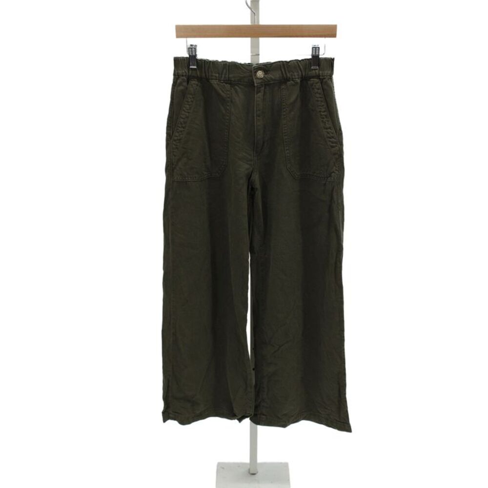 Paige Unisex Cargo Paperbag Pants Green High Rise Size 28